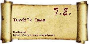 Turák Emma névjegykártya