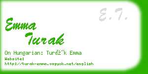 emma turak business card